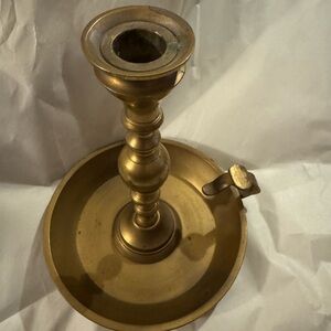 Elegant Vintage Brass Candle Holder Large